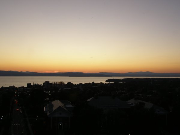 Burlington sunset on Monday, September 15, 2025 at 7:28 PM EDT