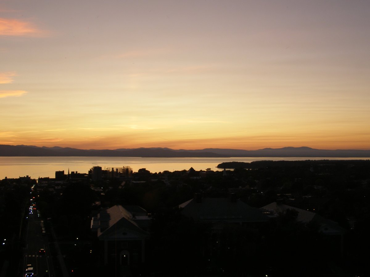 Right view, Burlington sunset on Tuesday, September 16, 2025