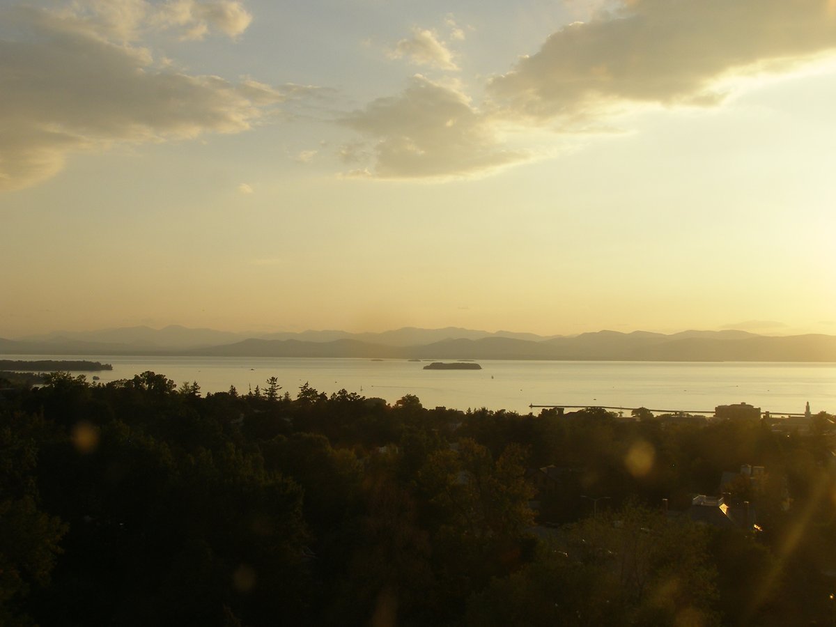 Left view, Burlington sunset on Thursday, September 18, 2025