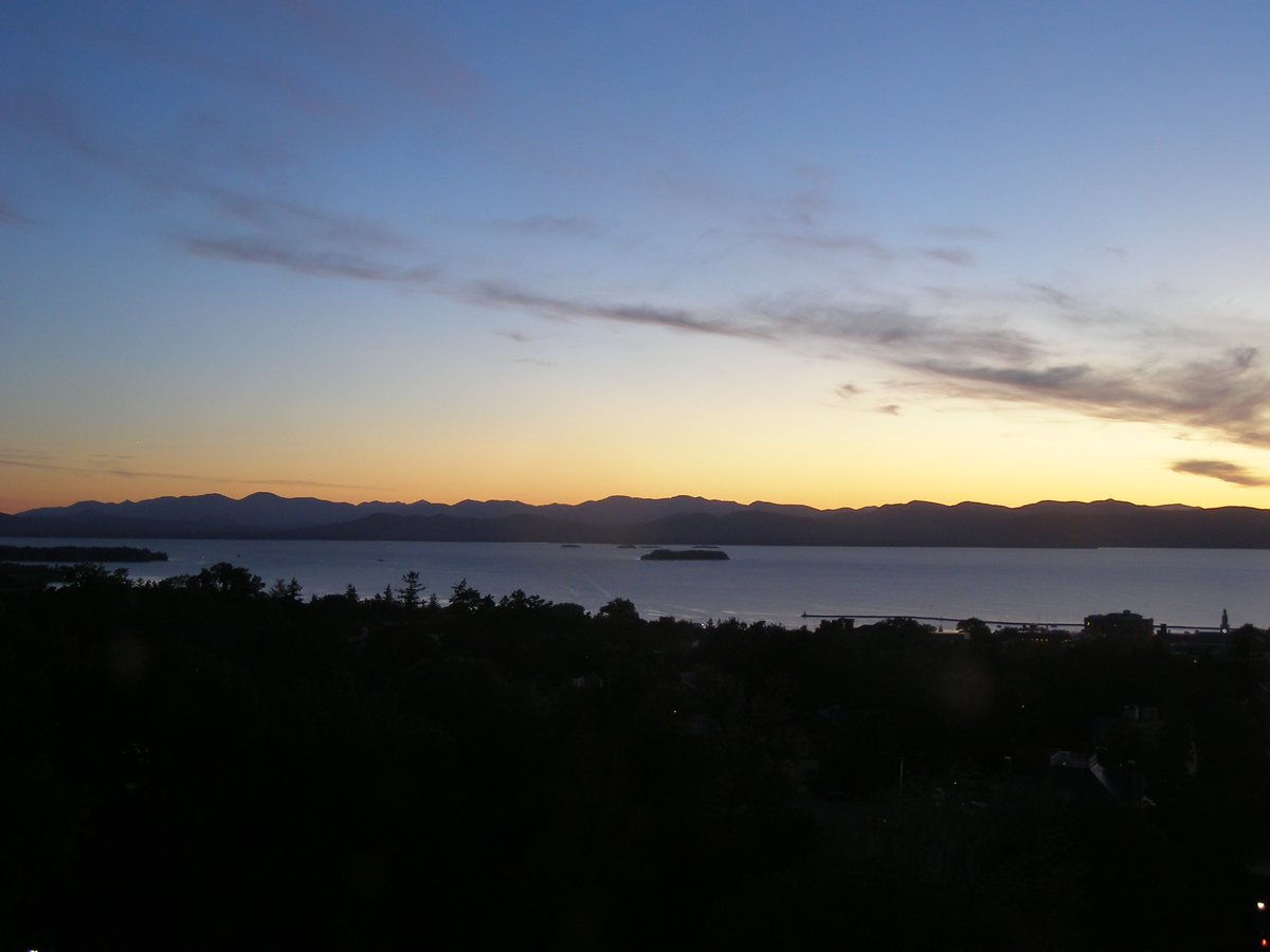 Left view, Burlington sunset on Saturday, September 20, 2025