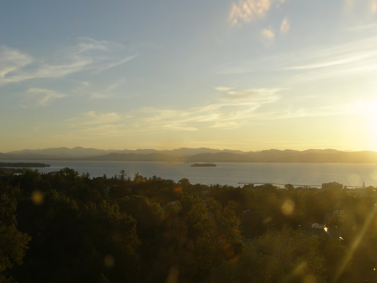 Left view, Burlington sunset on Sunday, September 21, 2025