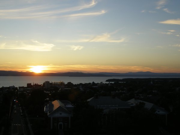 Burlington sunset on Sunday, September 21, 2025 at 6:58 PM EDT
