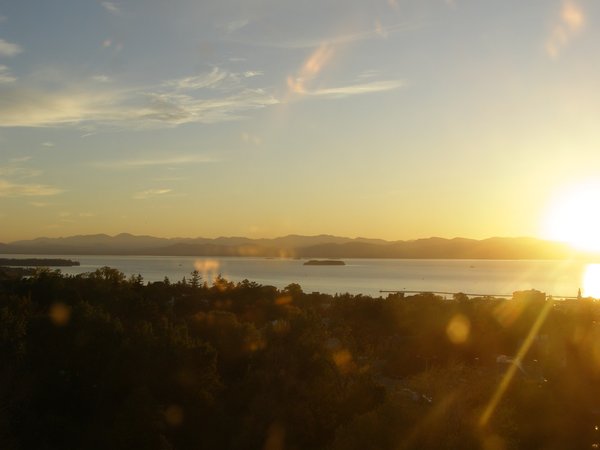 Burlington sunset on Friday, October 3, 2025 at 6:29 PM EDT