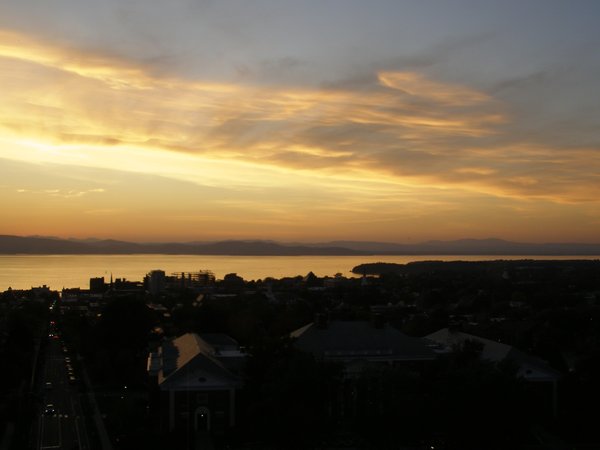 Burlington sunset on Saturday, October 4, 2025 at 6:43 PM EDT