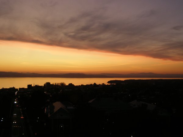 Burlington sunset on Saturday, October 4, 2025 at 6:58 PM EDT