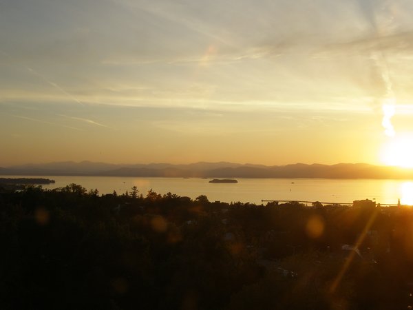 Burlington sunset on Saturday, October 4, 2025 at 6:18 PM EDT
