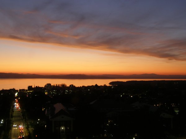Burlington sunset on Saturday, October 4, 2025 at 7:13 PM EDT