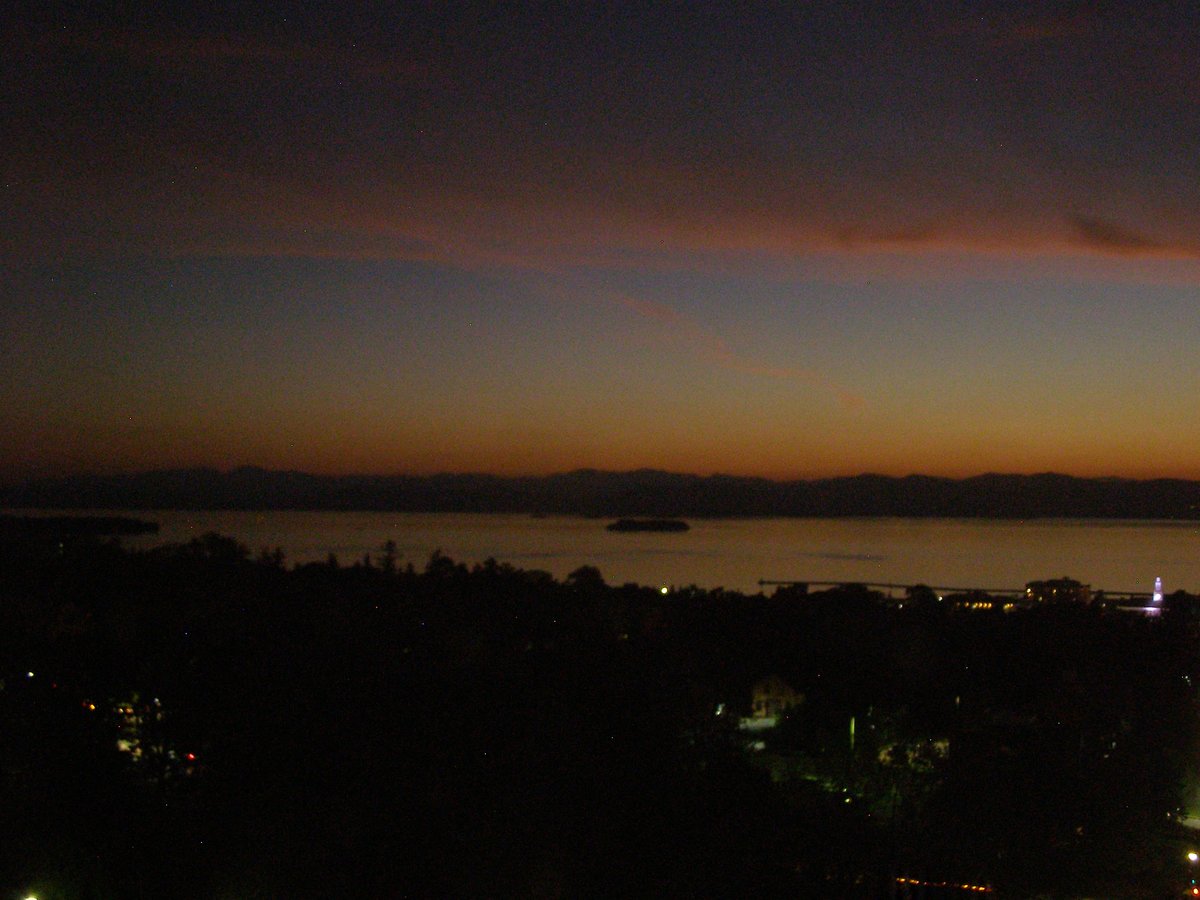 Left view, Burlington sunset on Saturday, October 4, 2025