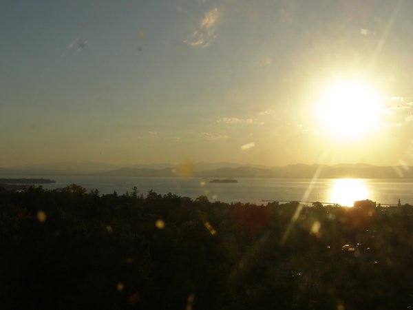 Burlington sunset on Sunday, October 5, 2025 at 5:58 PM EDT