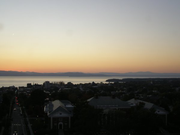 Burlington sunset on Sunday, October 5, 2025 at 6:43 PM EDT