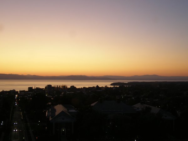 Burlington sunset on Sunday, October 5, 2025 at 6:58 PM EDT
