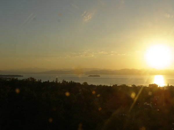 Burlington sunset on Sunday, October 5, 2025 at 6:13 PM EDT