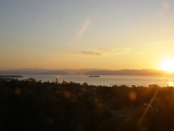 Burlington sunset on Sunday, October 5, 2025 at 6:29 PM EDT