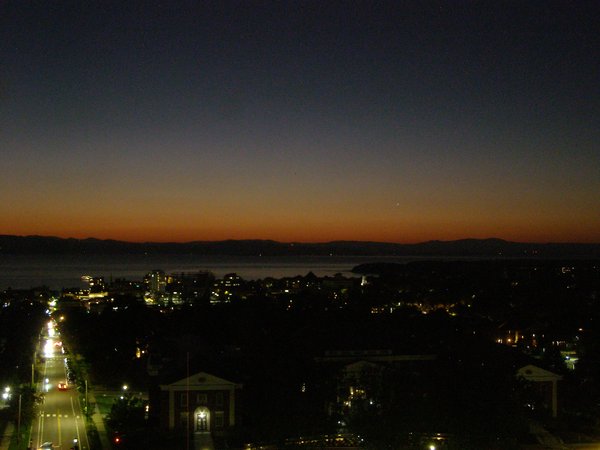 Burlington sunset on Sunday, October 5, 2025 at 7:18 PM EDT