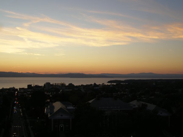 Burlington sunset on Monday, October 6, 2025 at 6:44 PM EDT
