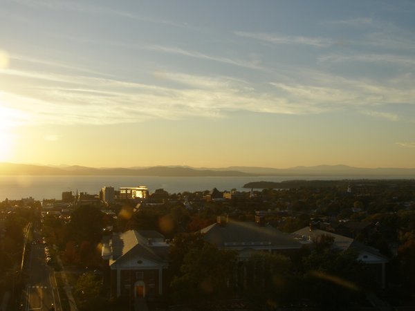 Burlington sunset on Monday, October 6, 2025 at 6:13 PM EDT
