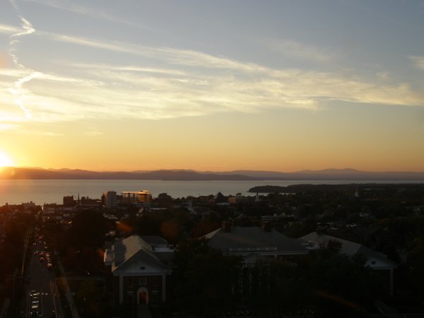 Burlington sunset on Monday, October 6, 2025 at 6:18 PM EDT