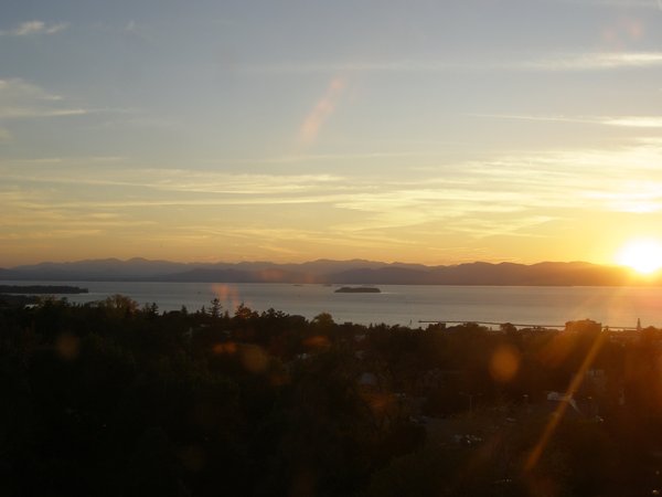 Burlington sunset on Monday, October 6, 2025 at 6:29 PM EDT