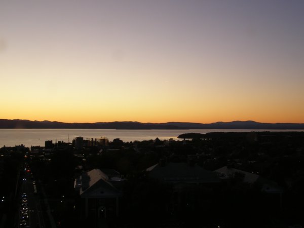 Burlington sunset on Thursday, October 9, 2025 at 6:43 PM EDT