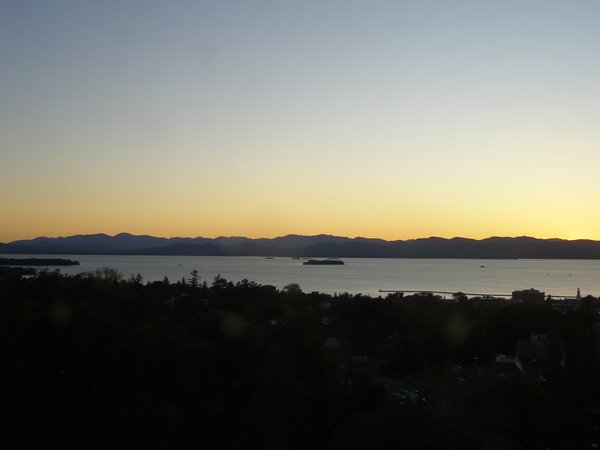 Burlington sunset on Thursday, October 9, 2025 at 6:29 PM EDT