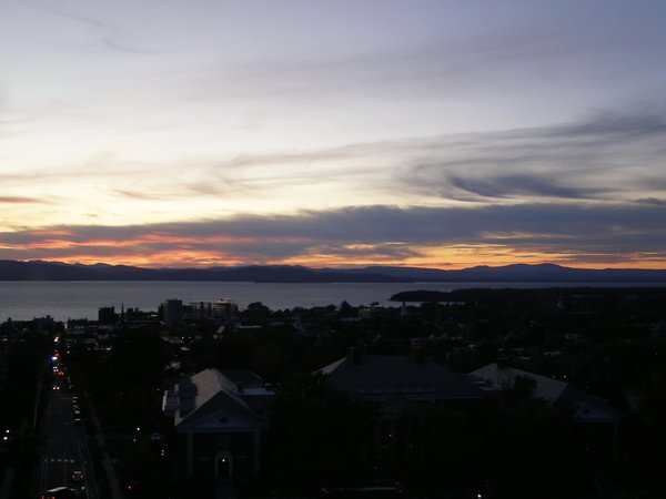 Burlington sunset on Friday, October 10, 2025 at 6:43 PM EDT