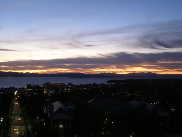 Burlington sunset on Friday, October 10, 2025 at 6:58 PM EDT