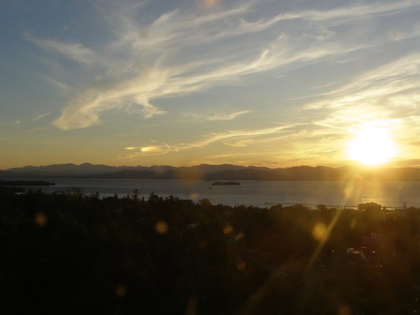 Burlington sunset on Friday, October 10, 2025 at 6:14 PM EDT