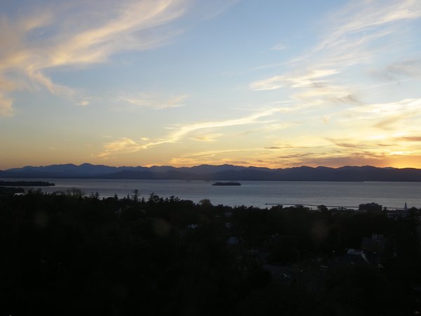 Burlington sunset on Friday, October 10, 2025 at 6:18 PM EDT