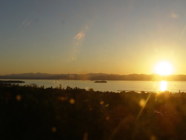 Burlington sunset on Saturday, October 11, 2025 at 6:13 PM EDT