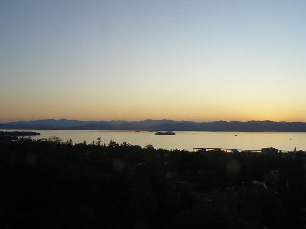 Burlington sunset on Saturday, October 11, 2025 at 6:18 PM EDT