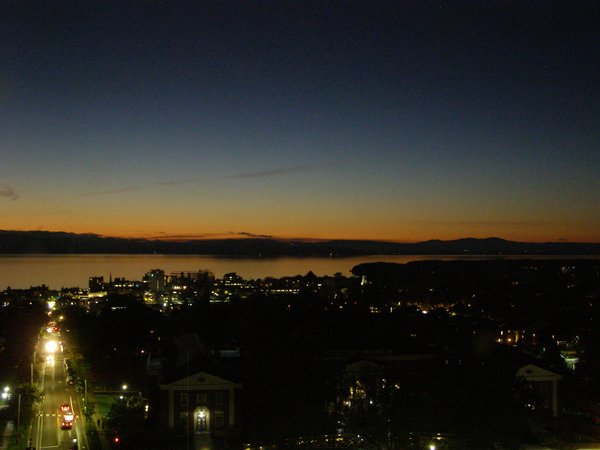 Burlington sunset on Tuesday, October 14, 2025 at 7:14 PM EDT