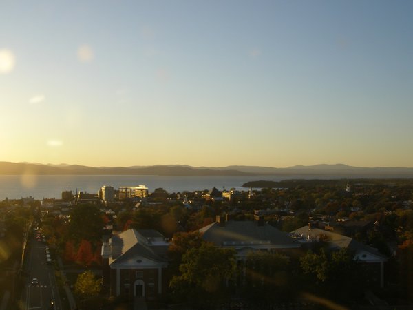 Burlington sunset on Thursday, October 16, 2025 at 5:58 PM EDT