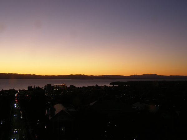 Burlington sunset on Thursday, October 16, 2025 at 6:44 PM EDT