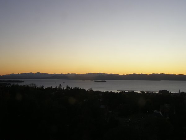 Burlington sunset on Thursday, October 16, 2025 at 6:18 PM EDT