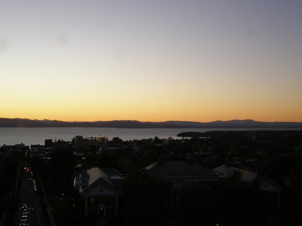 Burlington sunset on Thursday, October 16, 2025 at 6:28 PM EDT