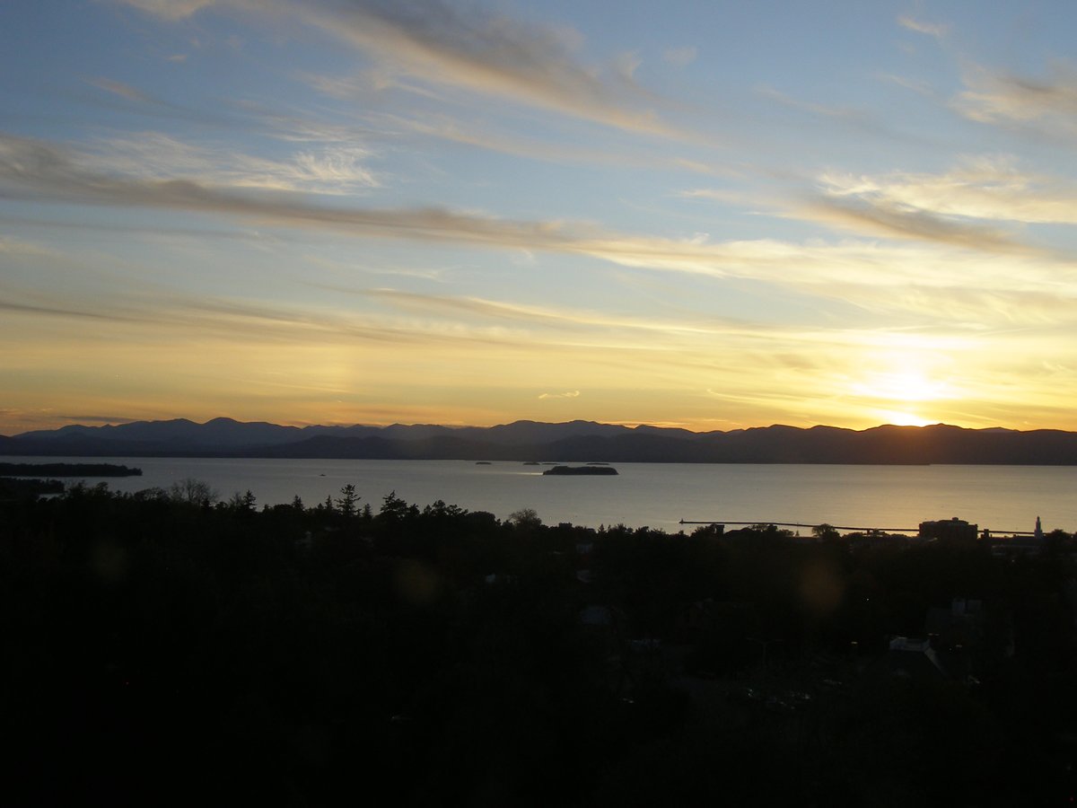 Left view, Burlington sunset on Friday, October 17, 2025
