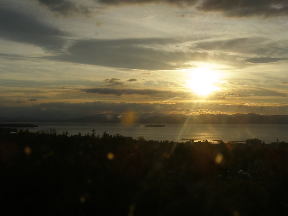 Left view, Burlington sunset on Sunday, October 19, 2025