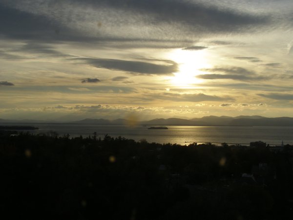 Burlington sunset on Sunday, October 19, 2025 at 5:29 PM EDT