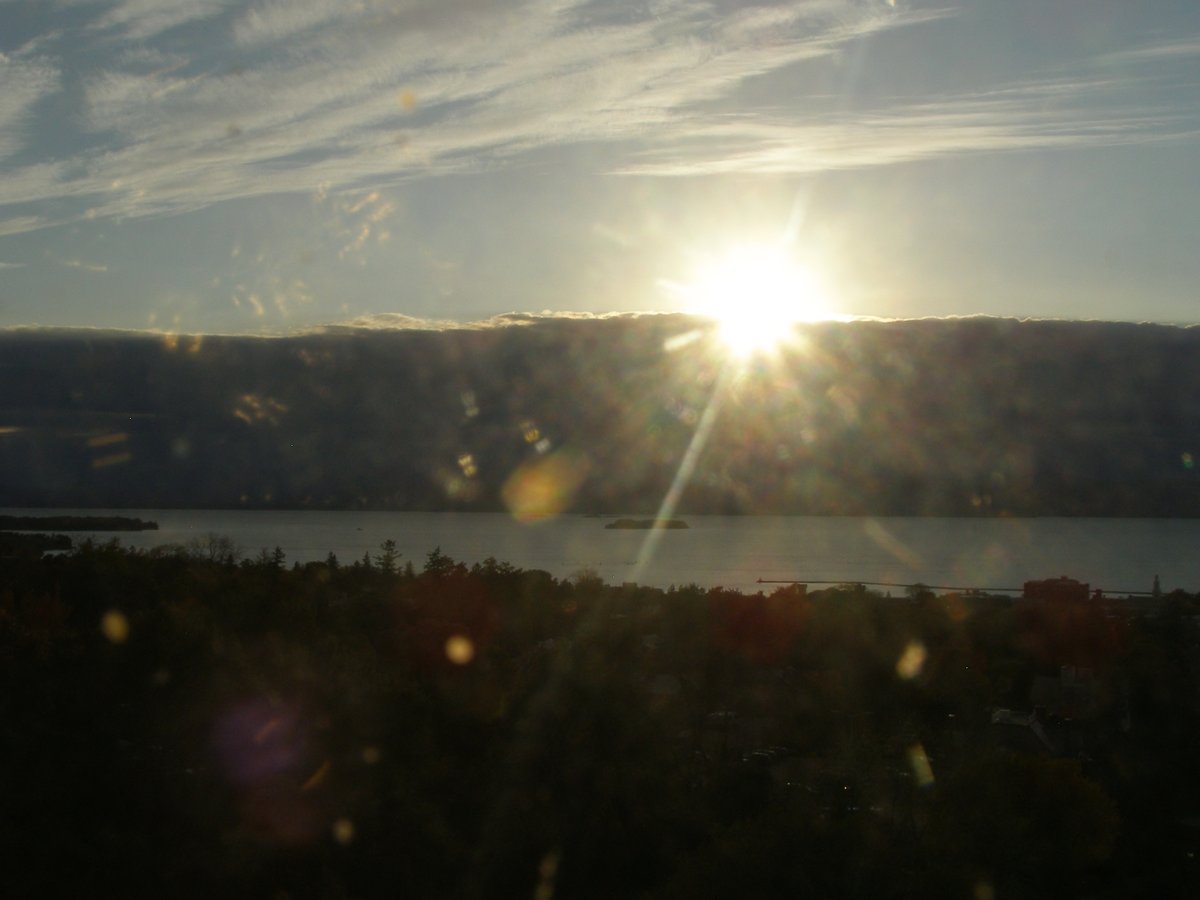 Left view, Burlington sunset on Tuesday, October 21, 2025