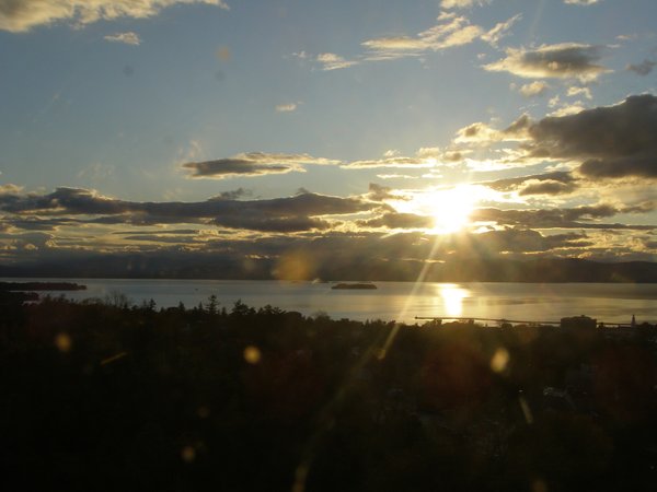 Burlington sunset on Wednesday, October 22, 2025 at 5:44 PM EDT