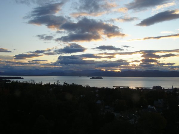 Burlington sunset on Wednesday, October 22, 2025 at 5:59 PM EDT