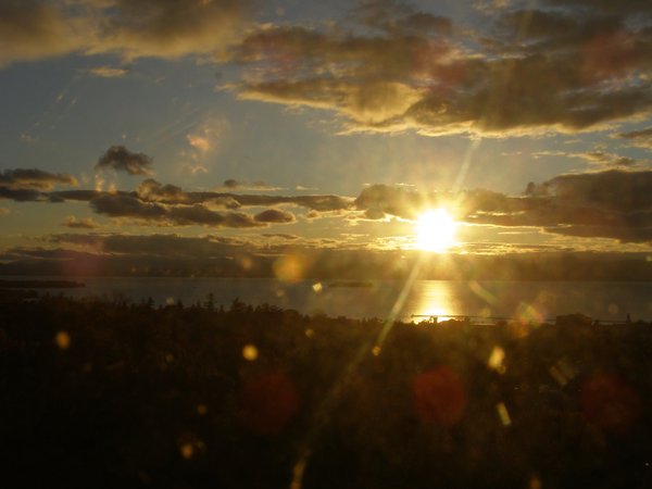 Burlington sunset on Sunday, October 26, 2025 at 5:43 PM EDT