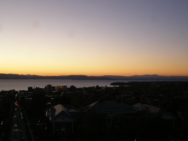 Burlington sunset on Tuesday, October 28, 2025 at 6:14 PM EDT