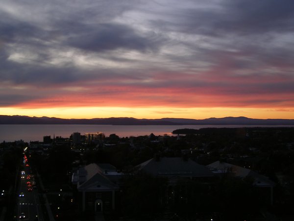 Burlington sunset on Wednesday, October 29, 2025 at 6:14 PM EDT