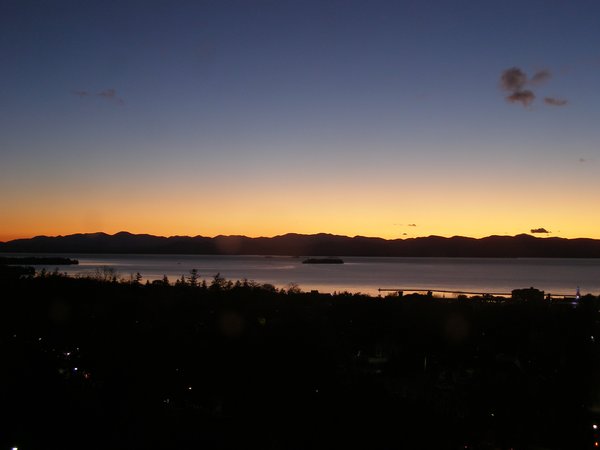 Burlington sunset on Sunday, November 2, 2025 at 5:28 PM EST