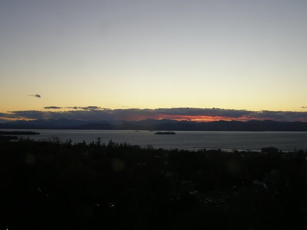 Burlington sunset on Tuesday, November 4, 2025 at 4:58 PM EST