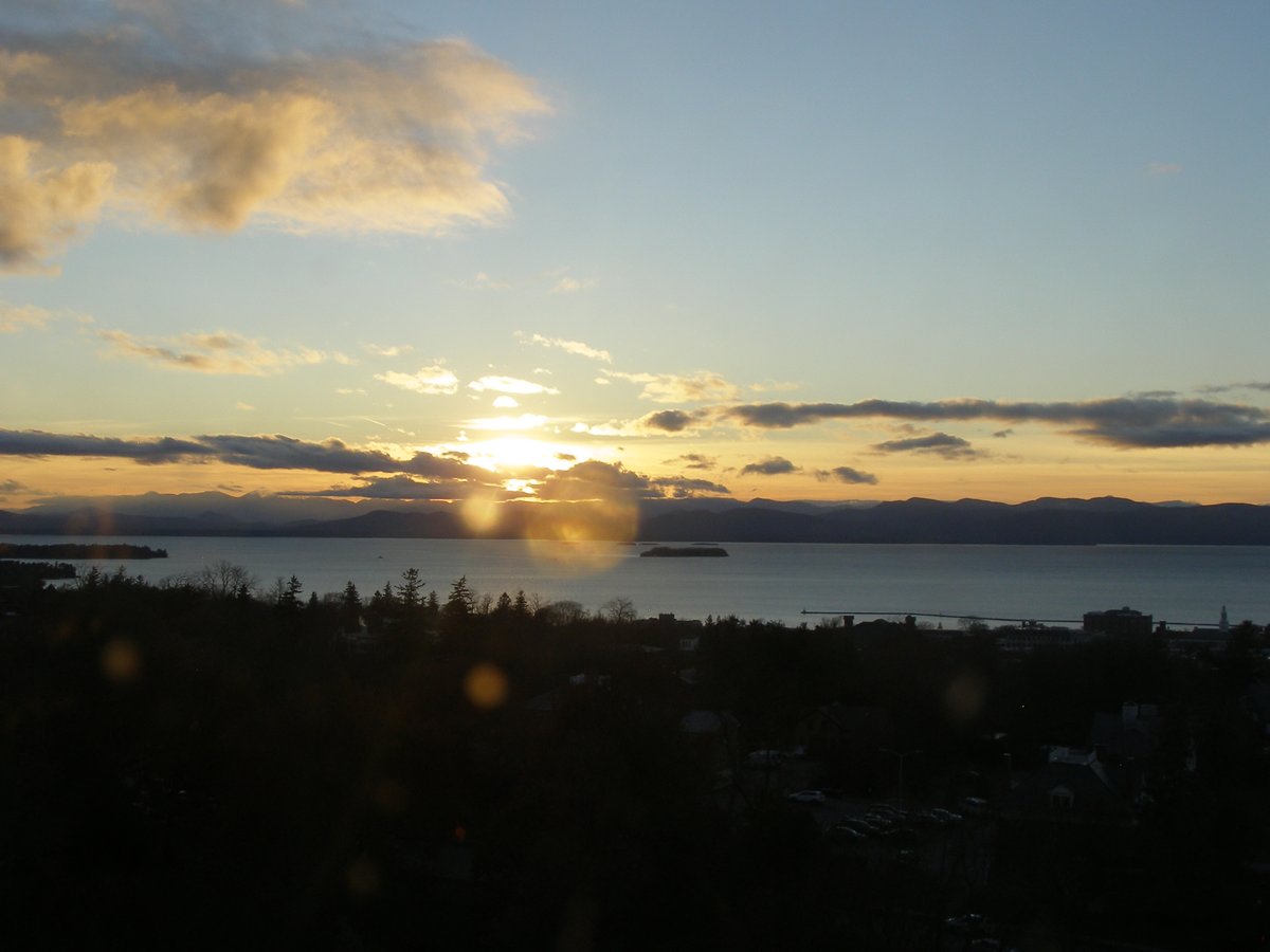 Left view, Burlington sunset on Monday, November 24, 2025