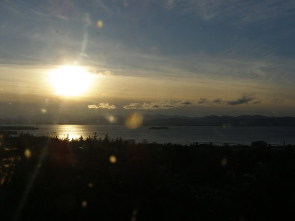 Burlington sunset on Monday, December 1, 2025 at 3:44 PM EST