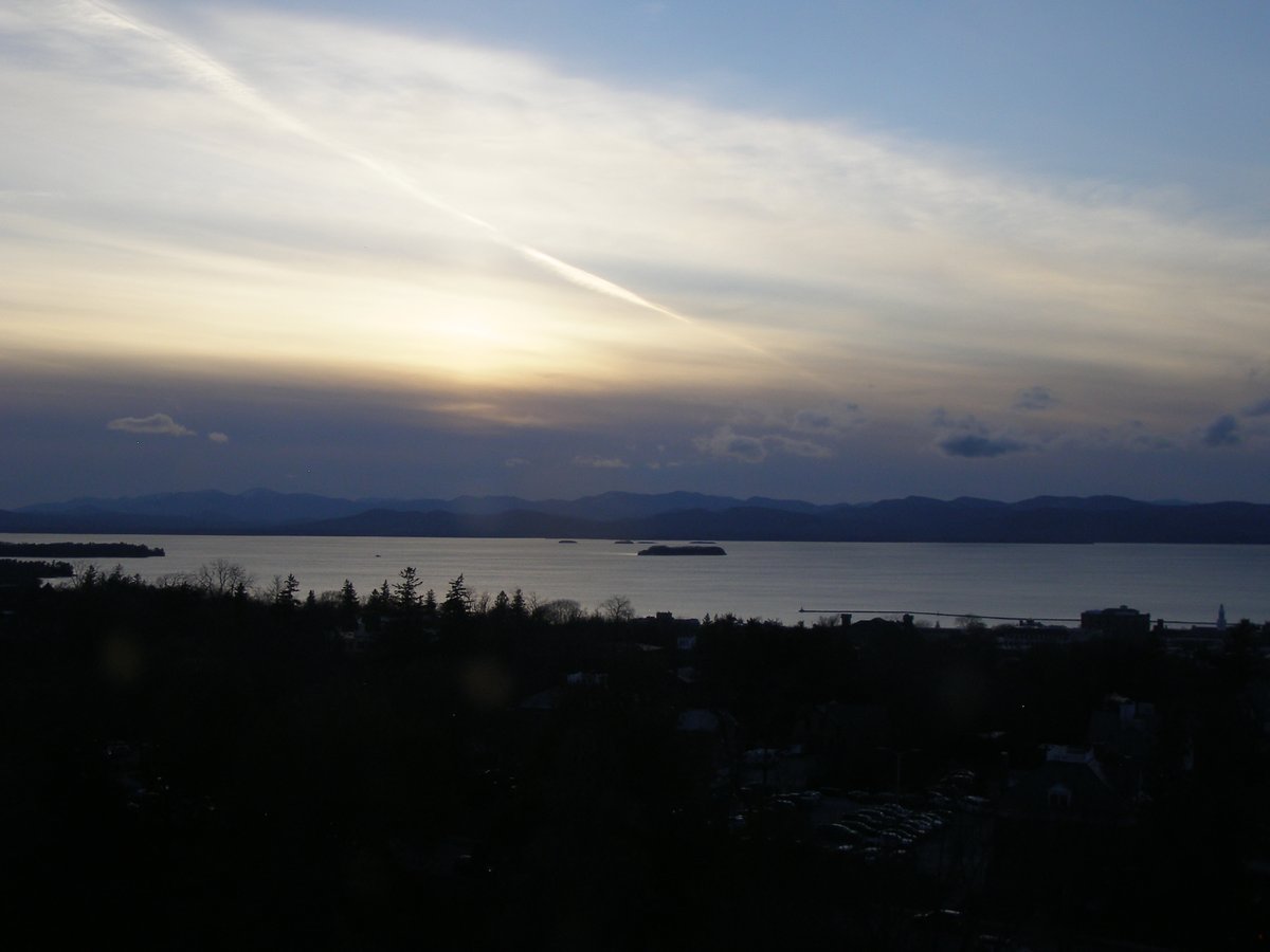 Left view, Burlington sunset on Monday, December 1, 2025