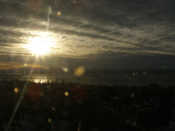 Burlington sunset on Friday, December 5, 2025 at 3:44 PM EST